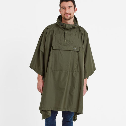 Drench Unisex Packaway Poncho in Khaki | TOG24