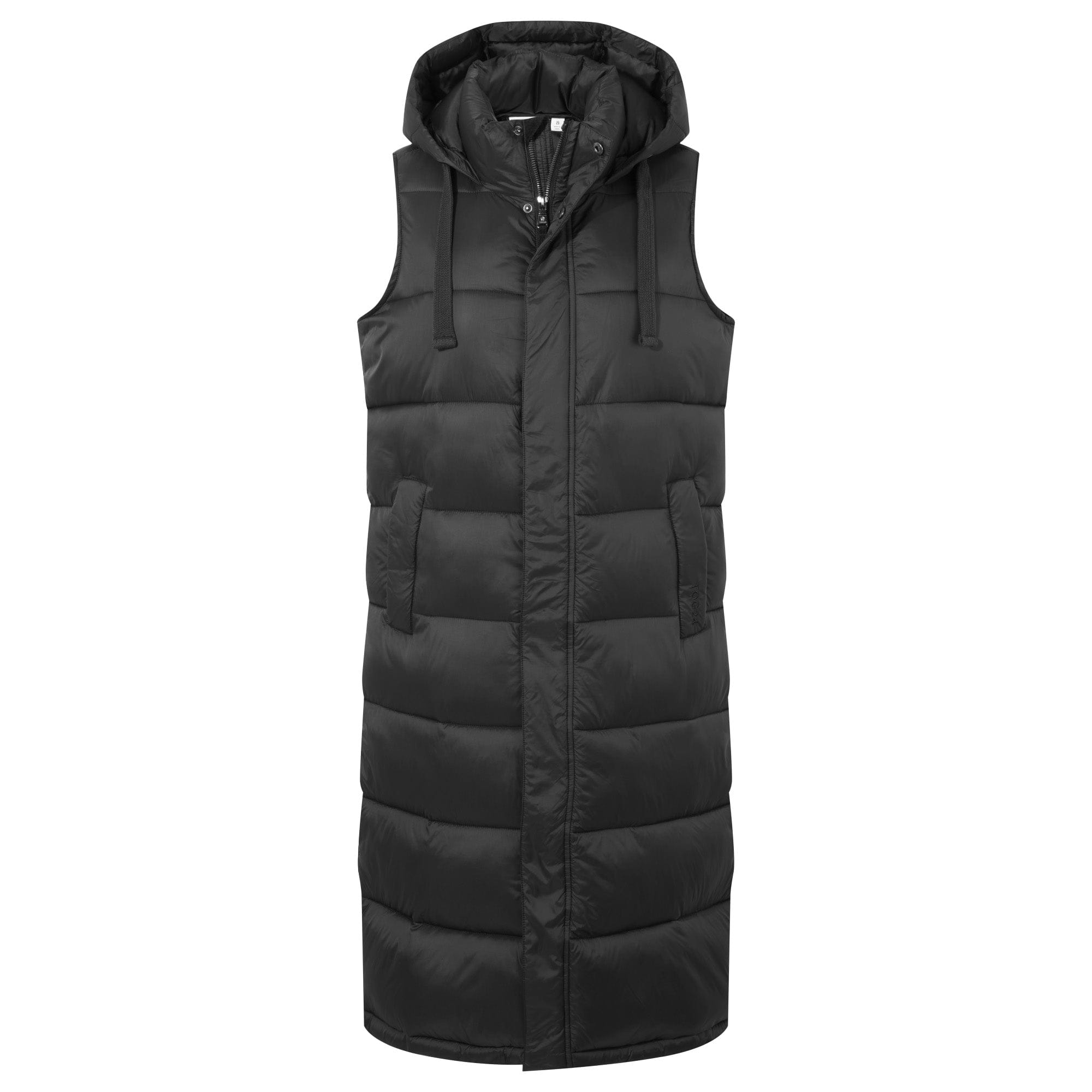 Long black shop sleeveless gilet