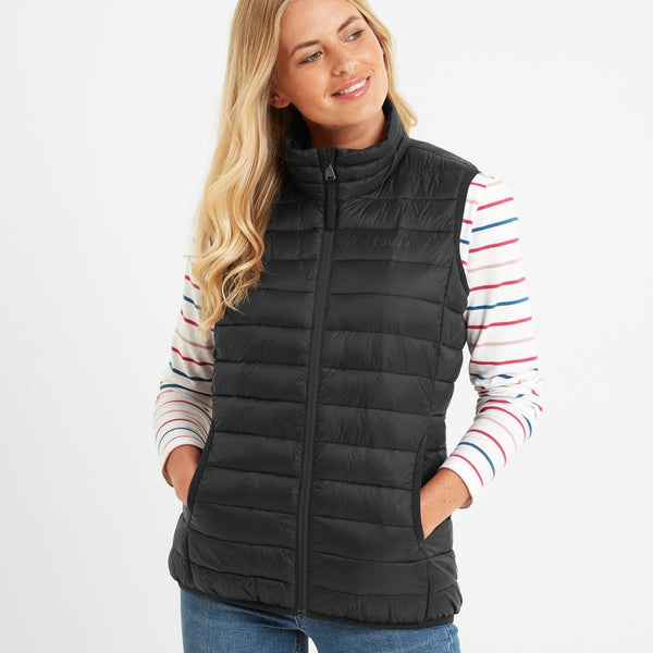 Gibson Womens Lightweight Padded Black Gilet | TOG24