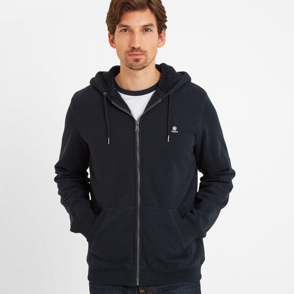 Timble Mens Dark Indigo Sherpa Lined Hoody TOG24